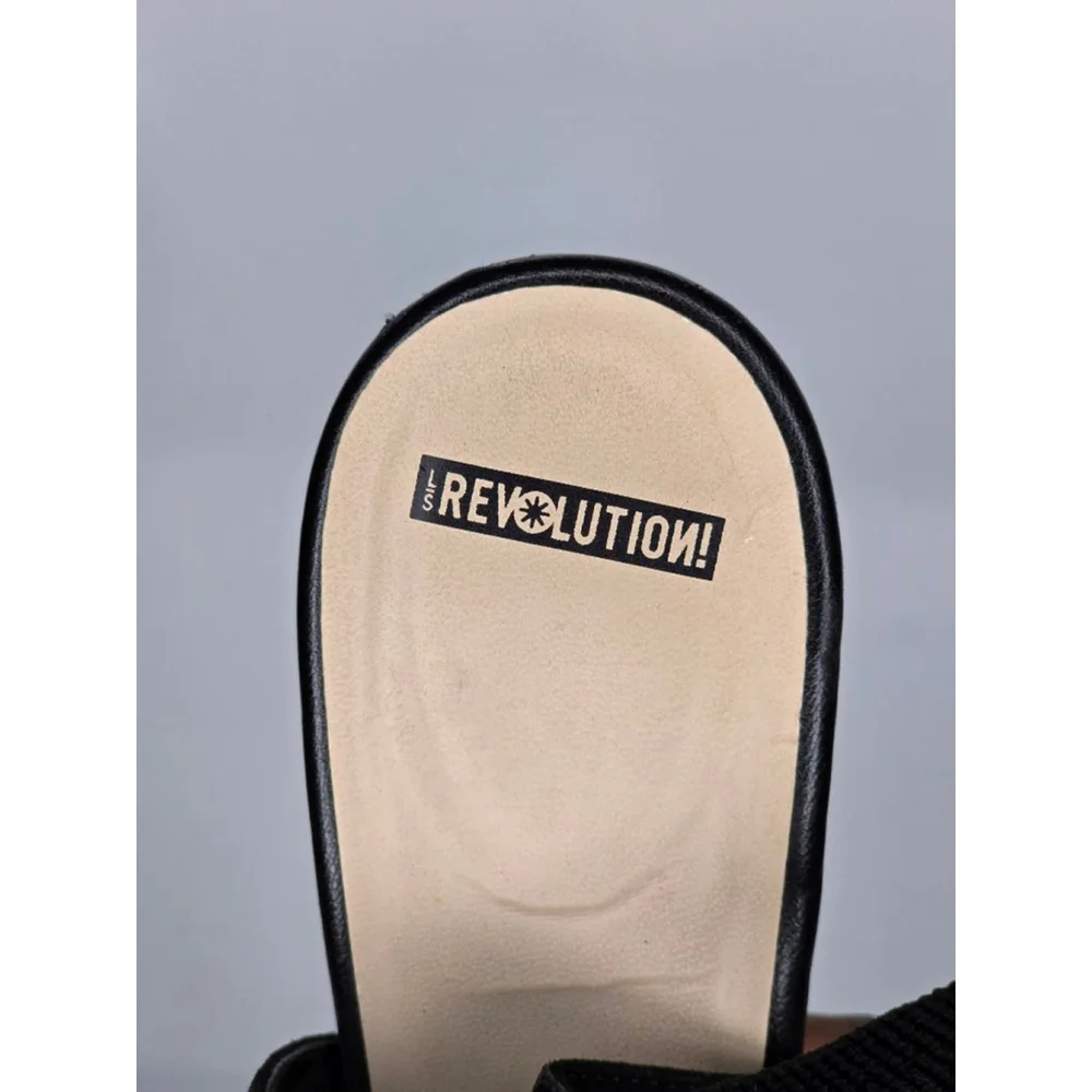 Revolution! Black Peep Toe Heels Women’s Size 8.5M